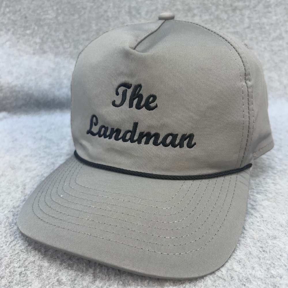The Landman Mens Gray Imperial Hat Performance Rope Snapback OSFA